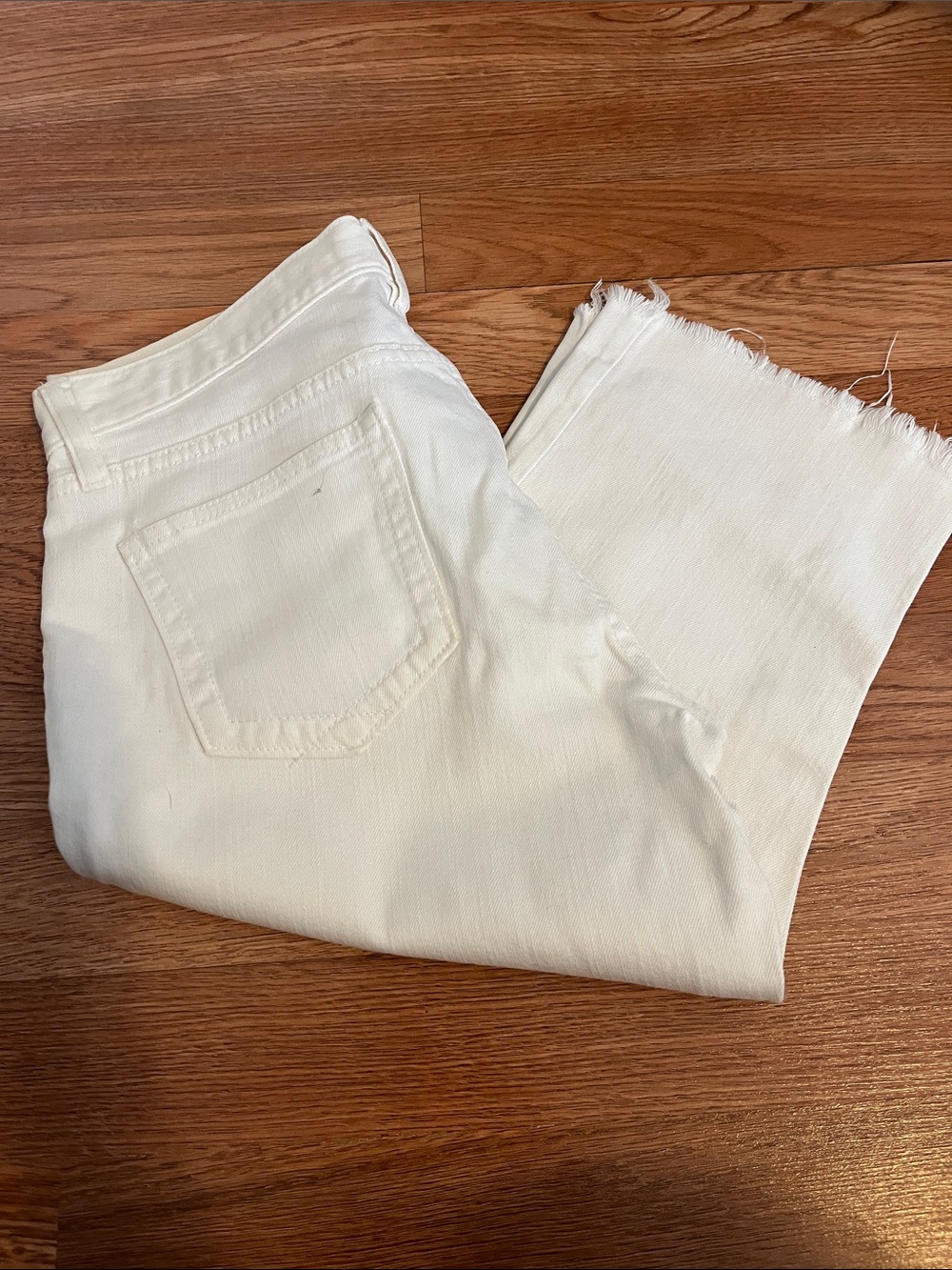 GAP White Frayed Hem Jean Shorts